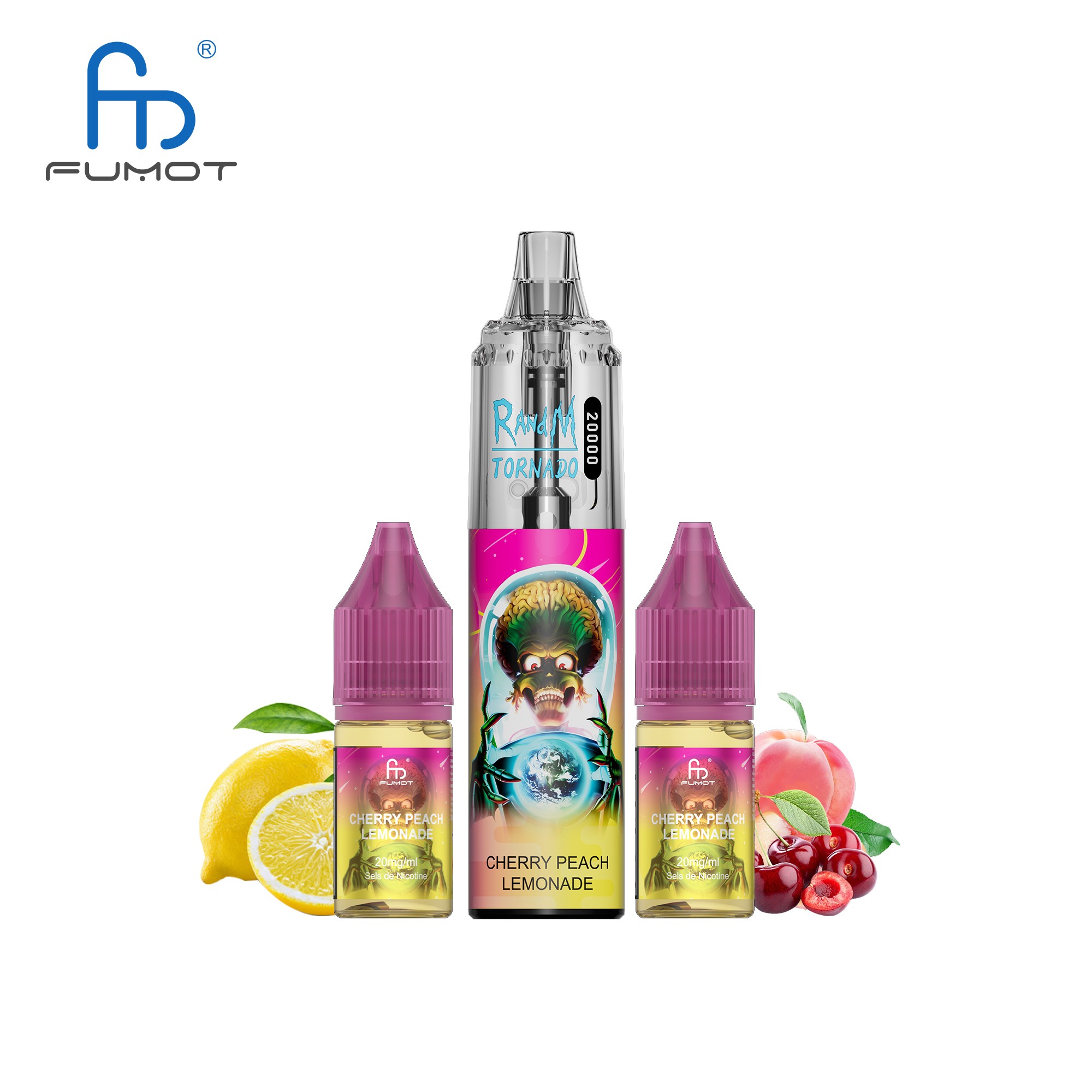 PUFF CHERRY PEACH LEMONADE 20K by TORNADO RANDM FUMOT - DeeVape by EXTRAPURE