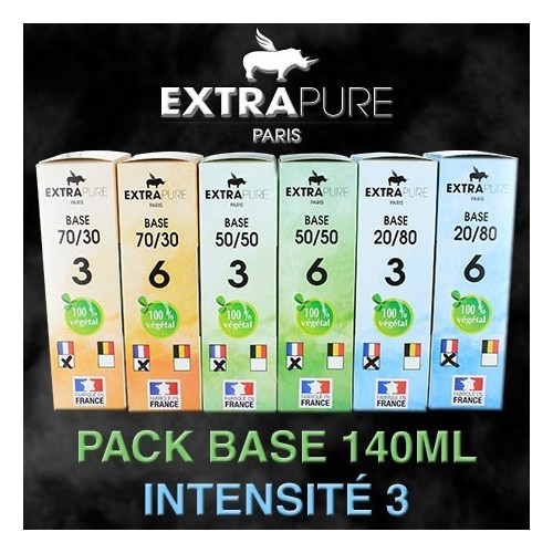 PACK BASE 140ml en 3mg by Extrapure
