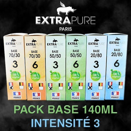 PACK BASE 140ml en 3mg by Extrapure